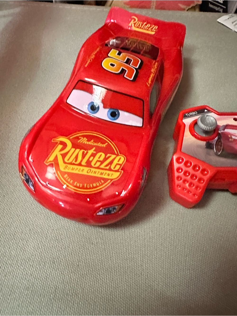 Disney Lightning McQueen RC Car in Red with Yellow Decals